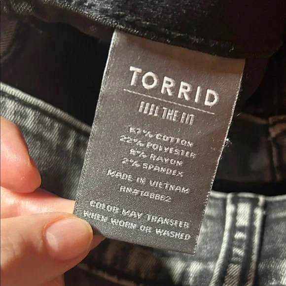 Black Acid Wash Bombshell Straight Jeans - Picture 6 of 6